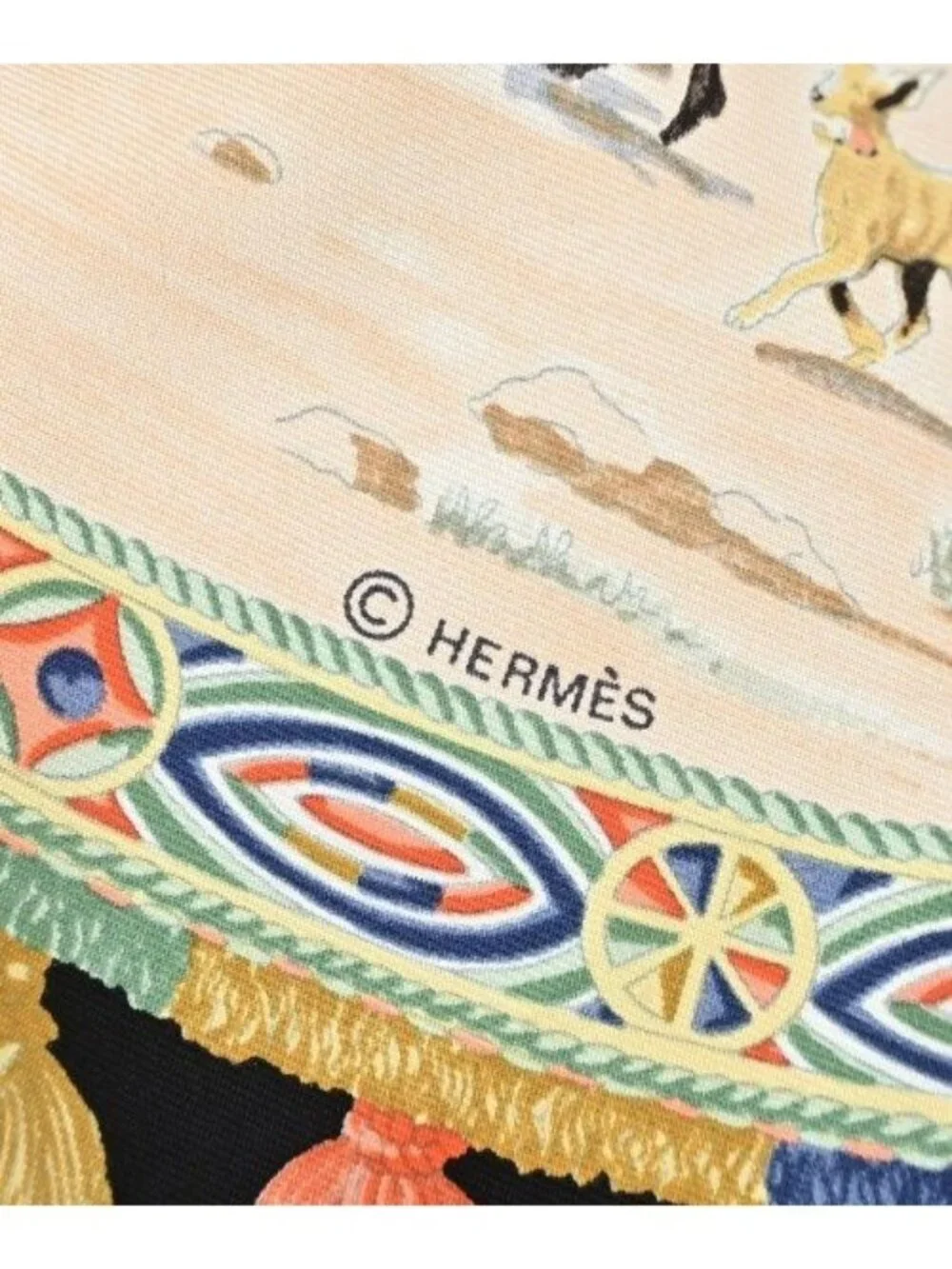 Hermes Scarf Beige - Picture 5 of 7